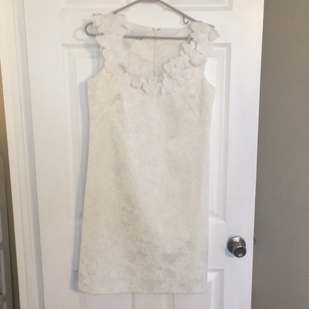 London Times size 8 womens white cocktail dress